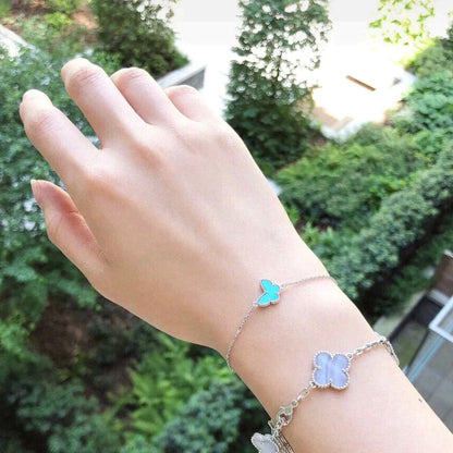[⭐JeweliWhal]BUTTERFLY TURQUOISE BUTTERFLY BRACELET SILVER