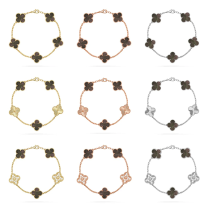 [⭐JeweliWhal] CLOVER 5 MOTIF GRAY MOP BRACELET COLLECTION