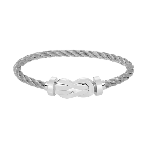 [⭐JeweliWhal]CHANCE LARGE 8 FIGURE BUCKLE NO DIAMOND BRACELET SILVER