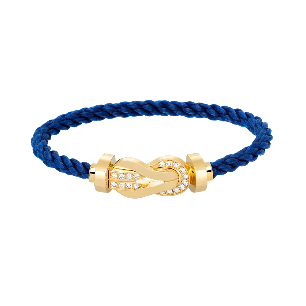 [⭐JeweliWhal]CHANCE LARGE 8 FIGURE BUCKLE HALF DIAMOND BRACELET GOLD