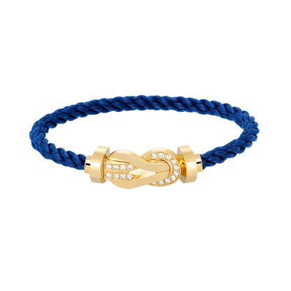 [⭐JeweliWhal]CHANCE LARGE 8 FIGURE BUCKLE HALF DIAMOND BRACELET GOLD