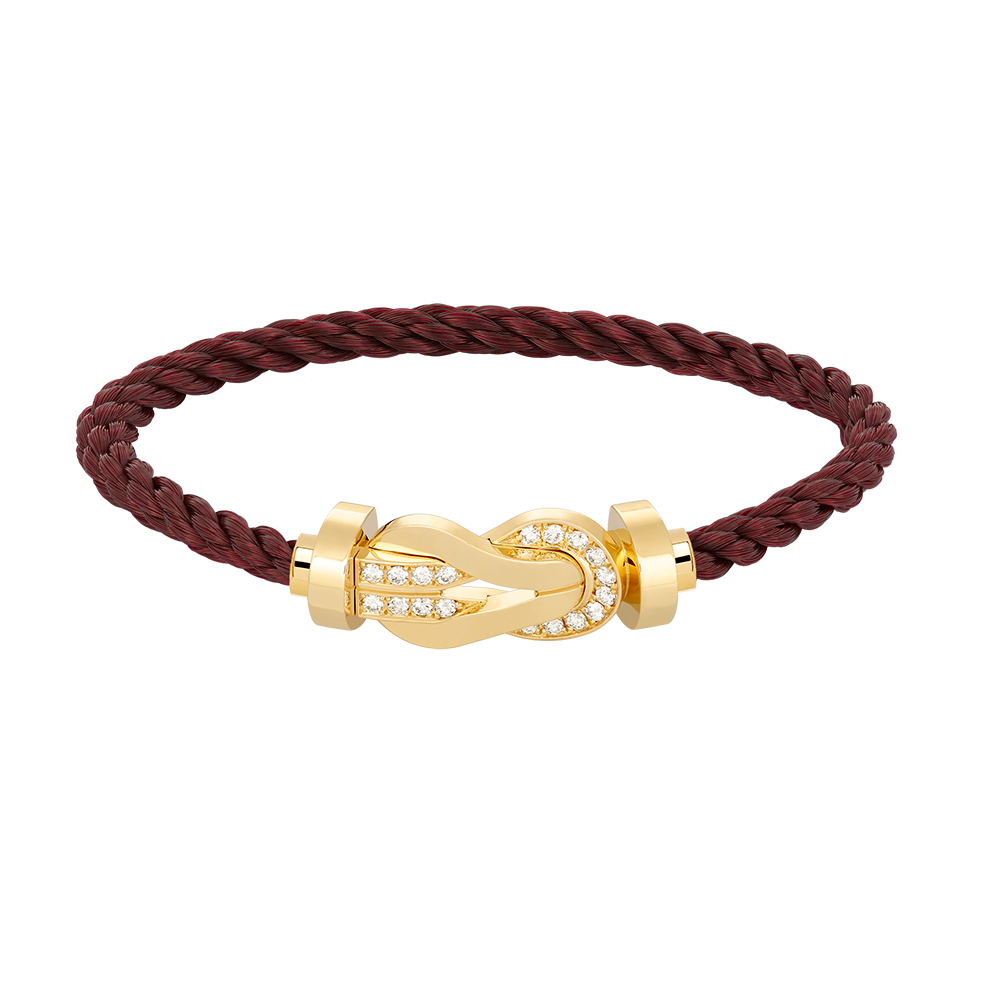 [⭐JeweliWhal]CHANCE LARGE 8 FIGURE BUCKLE HALF DIAMOND BRACELET GOLD