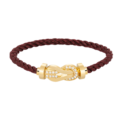 [⭐JeweliWhal]CHANCE LARGE 8 FIGURE BUCKLE HALF DIAMOND BRACELET GOLD