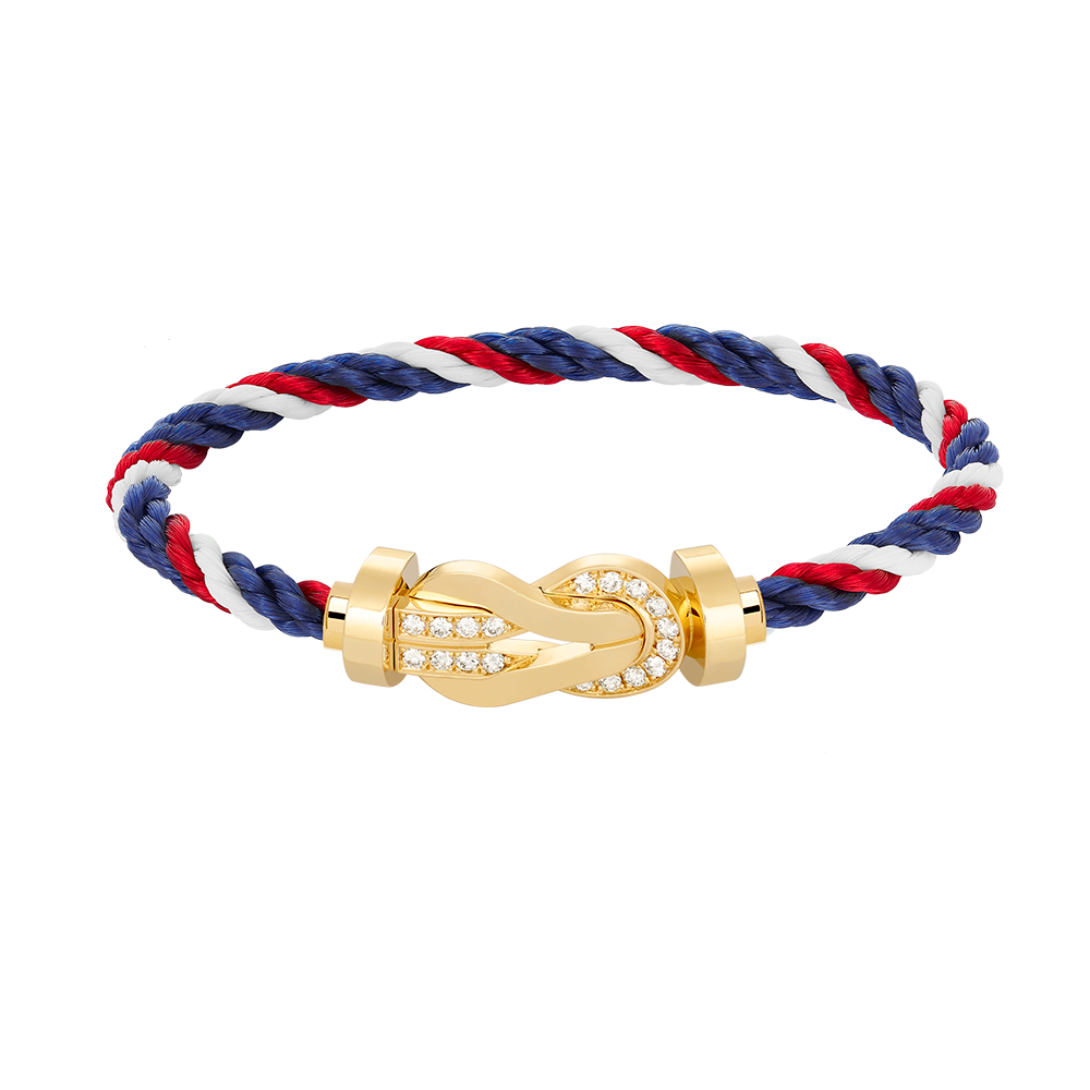 [⭐JeweliWhal]CHANCE LARGE 8 FIGURE BUCKLE HALF DIAMOND BRACELET GOLD