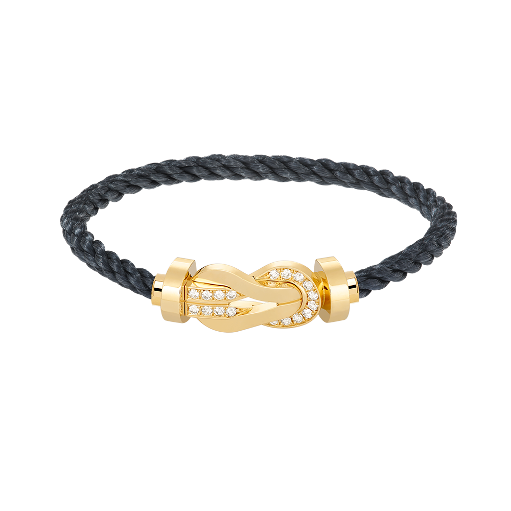 [⭐JeweliWhal]CHANCE LARGE 8 FIGURE BUCKLE HALF DIAMOND BRACELET GOLD