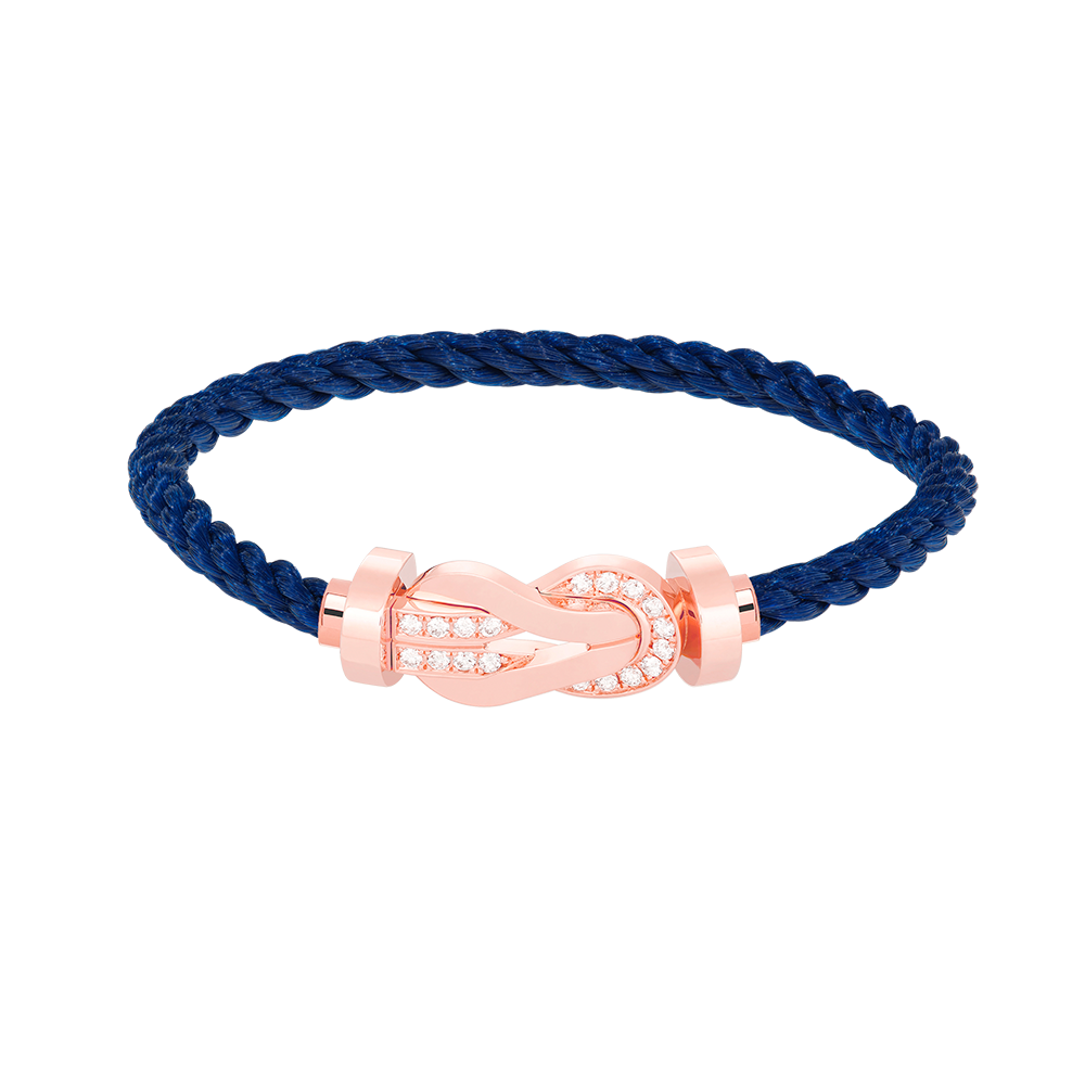 [⭐JeweliWhal]CHANCE LARGE 8 FIGURE BUCKLE HALF DIAMOND BRACELET ROSE GOLD