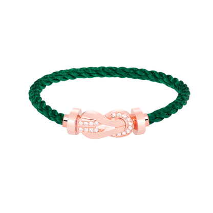 [⭐JeweliWhal]CHANCE LARGE 8 FIGURE BUCKLE HALF DIAMOND BRACELET ROSE GOLD
