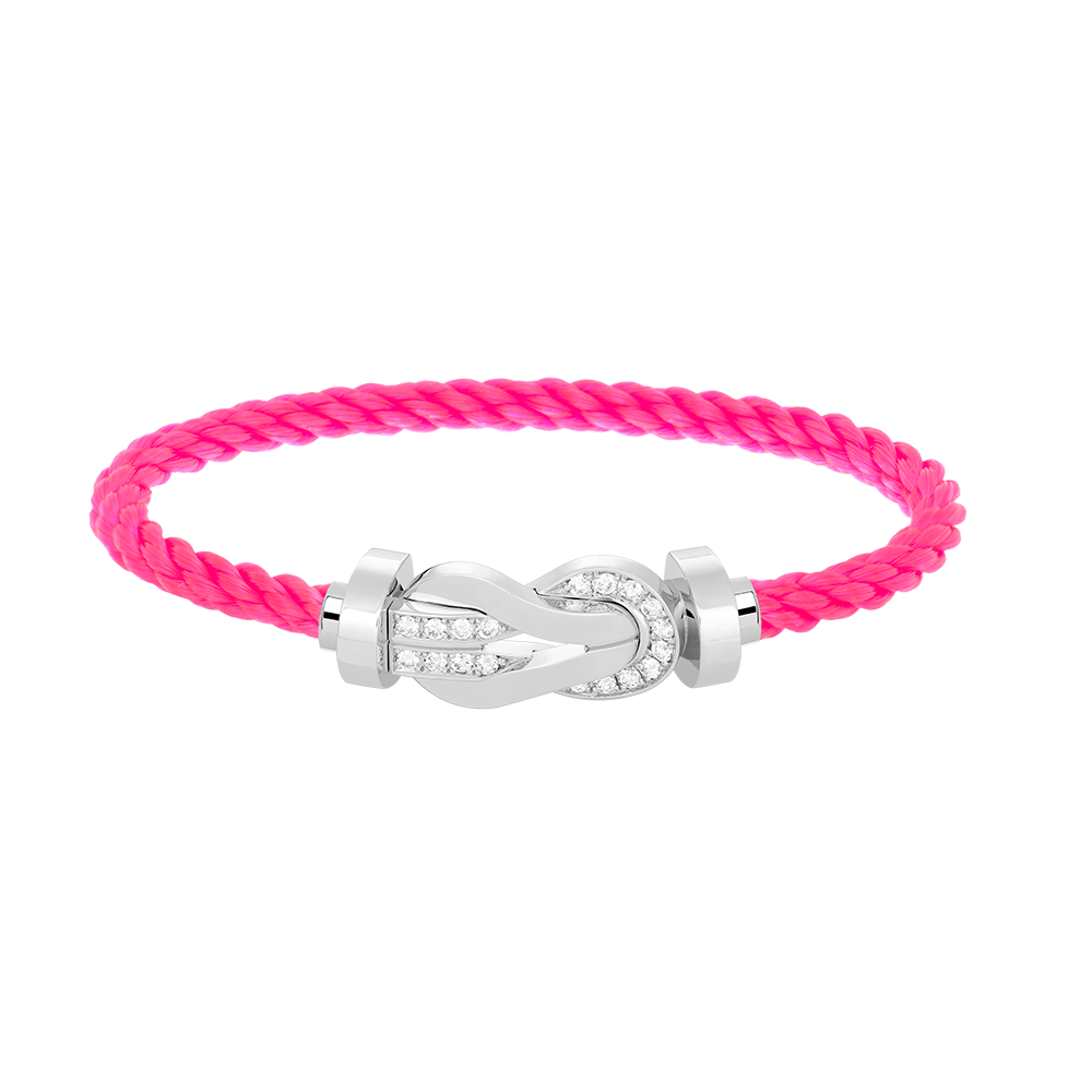 [⭐JeweliWhal]CHANCE LARGE 8 FIGURE BUCKLE HALF DIAMOND BRACELET SILVER