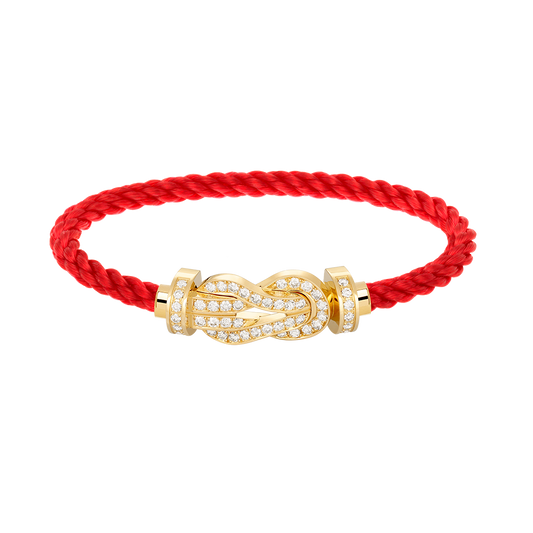 [⭐JeweliWhal]CHANCE LARGE 8 FIGURE BUCKLE FULLDIAMOND BRACELET GOLD