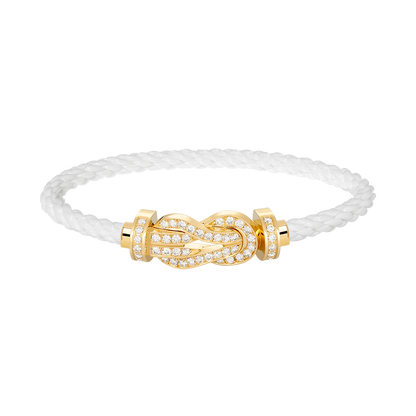 [⭐JeweliWhal]CHANCE LARGE 8 FIGURE BUCKLE FULLDIAMOND BRACELET GOLD