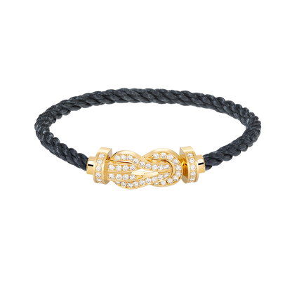 [⭐JeweliWhal]CHANCE LARGE 8 FIGURE BUCKLE FULLDIAMOND BRACELET GOLD