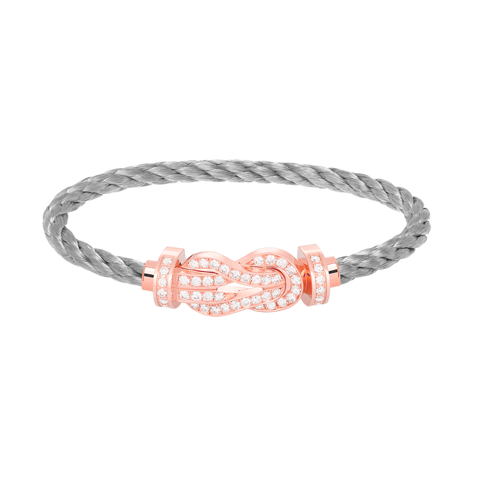 [⭐JeweliWhal]CHANCE LARGE 8 FIGURE BUCKLE FULL DIAMOND BRACELET ROSE GOLD