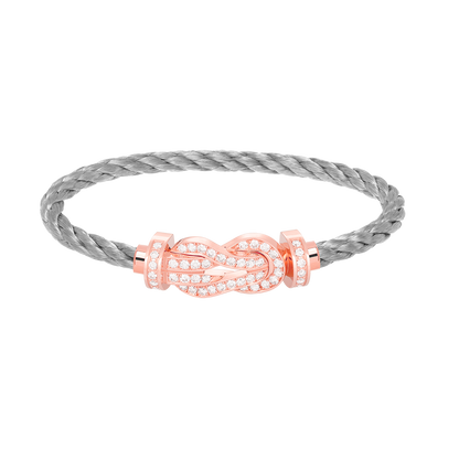 [⭐JeweliWhal]CHANCE LARGE 8 FIGURE BUCKLE FULL DIAMOND BRACELET ROSE GOLD