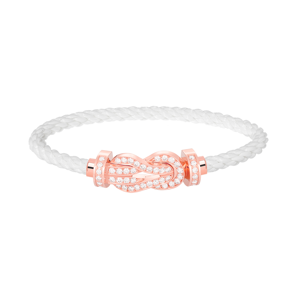 [⭐JeweliWhal]CHANCE LARGE 8 FIGURE BUCKLE FULL DIAMOND BRACELET ROSE GOLD