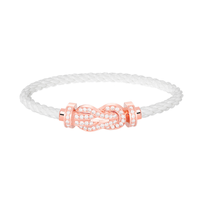 [⭐JeweliWhal]CHANCE LARGE 8 FIGURE BUCKLE FULL DIAMOND BRACELET ROSE GOLD