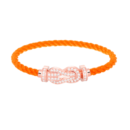 [⭐JeweliWhal]CHANCE LARGE 8 FIGURE BUCKLE FULL DIAMOND BRACELET ROSE GOLD
