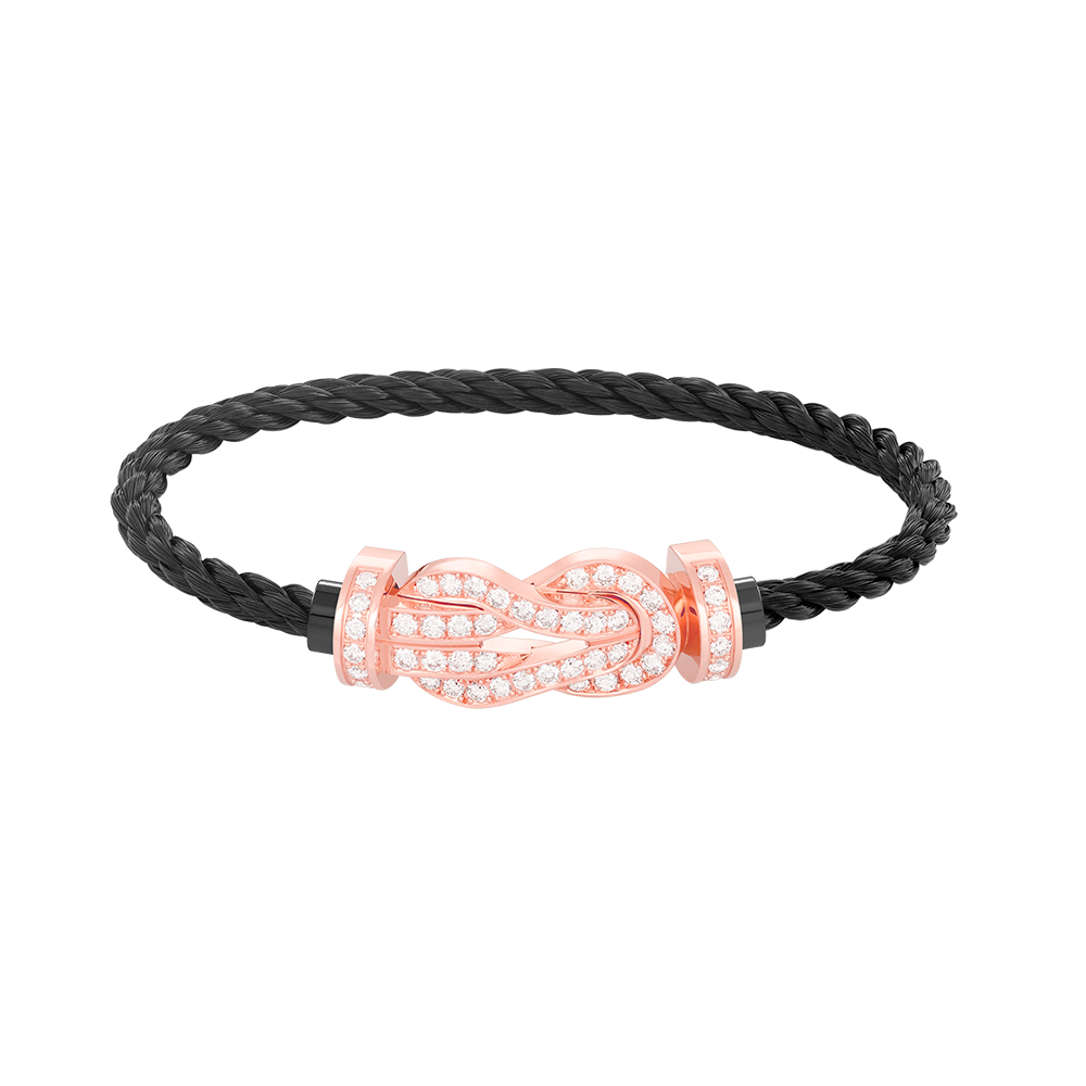 [⭐JeweliWhal]CHANCE LARGE 8 FIGURE BUCKLE FULL DIAMOND BRACELET ROSE GOLD