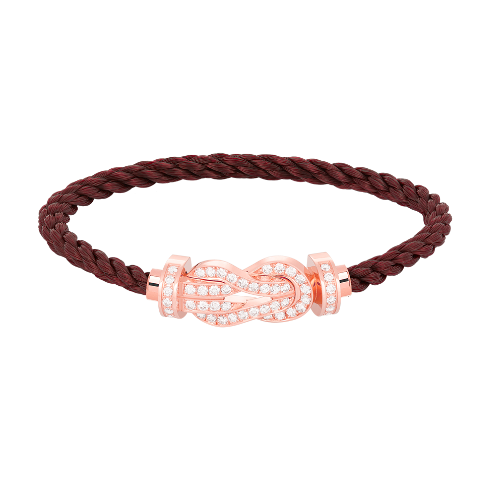 [⭐JeweliWhal]CHANCE LARGE 8 FIGURE BUCKLE FULL DIAMOND BRACELET ROSE GOLD