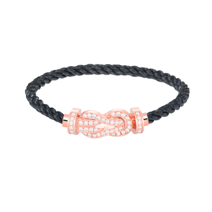 [⭐JeweliWhal]CHANCE LARGE 8 FIGURE BUCKLE FULL DIAMOND BRACELET ROSE GOLD