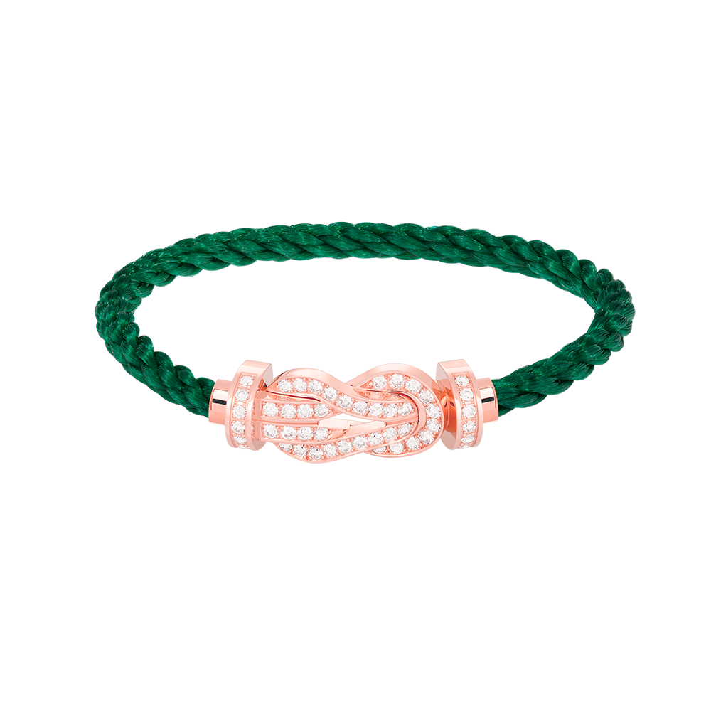 [⭐JeweliWhal]CHANCE LARGE 8 FIGURE BUCKLE FULL DIAMOND BRACELET ROSE GOLD