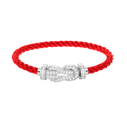 [⭐JeweliWhal]CHANCE LARGE 8 FIGURE BUCKLE FULL DIAMOND BRACELET SILVER
