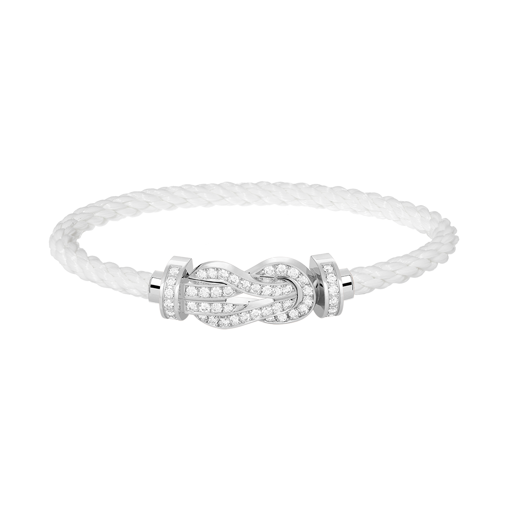 [⭐JeweliWhal]CHANCE LARGE 8 FIGURE BUCKLE FULL DIAMOND BRACELET SILVER