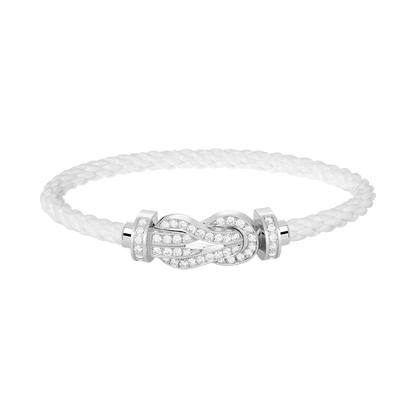 [⭐JeweliWhal]CHANCE LARGE 8 FIGURE BUCKLE FULL DIAMOND BRACELET SILVER