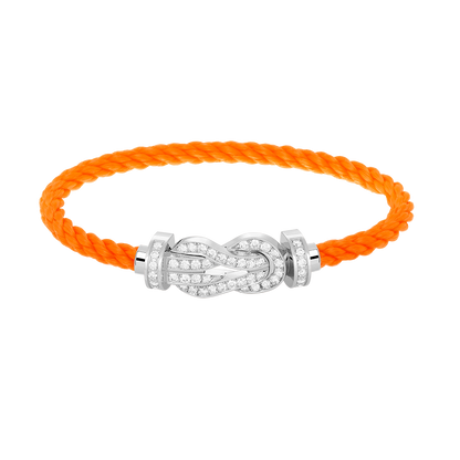 [⭐JeweliWhal]CHANCE LARGE 8 FIGURE BUCKLE FULL DIAMOND BRACELET SILVER