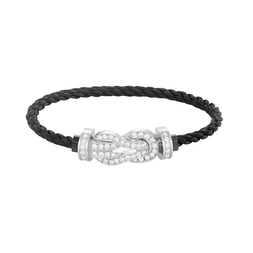 [⭐JeweliWhal]CHANCE LARGE 8 FIGURE BUCKLE FULL DIAMOND BRACELET SILVER