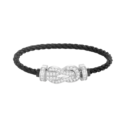 [⭐JeweliWhal]CHANCE LARGE 8 FIGURE BUCKLE FULL DIAMOND BRACELET SILVER