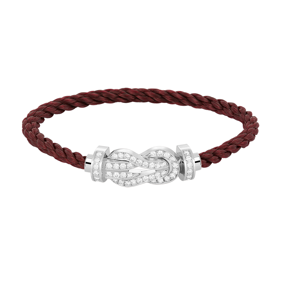 [⭐JeweliWhal]CHANCE LARGE 8 FIGURE BUCKLE FULL DIAMOND BRACELET SILVER