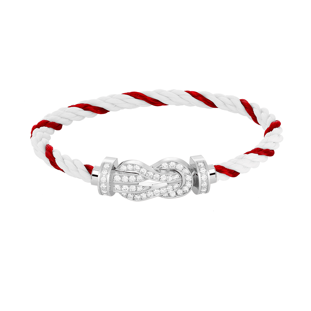[⭐JeweliWhal]CHANCE LARGE 8 FIGURE BUCKLE FULL DIAMOND BRACELET SILVER
