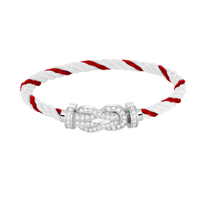 [⭐JeweliWhal]CHANCE LARGE 8 FIGURE BUCKLE FULL DIAMOND BRACELET SILVER