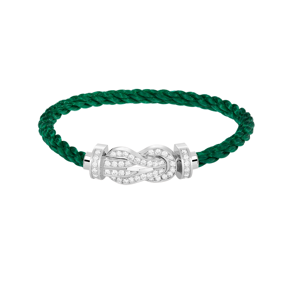 [⭐JeweliWhal]CHANCE LARGE 8 FIGURE BUCKLE FULL DIAMOND BRACELET SILVER