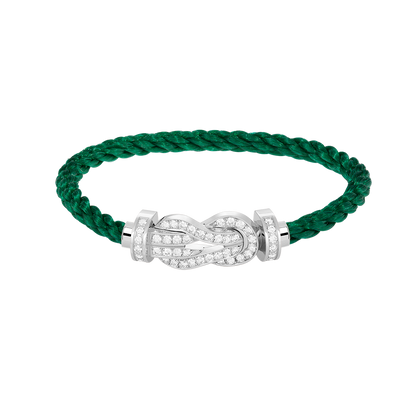 [⭐JeweliWhal]CHANCE LARGE 8 FIGURE BUCKLE FULL DIAMOND BRACELET SILVER