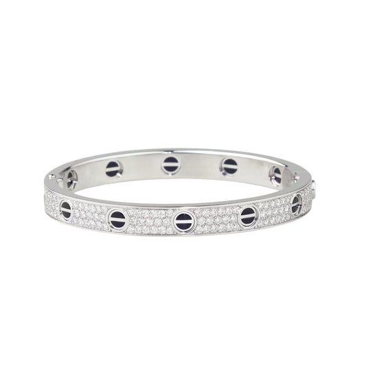 [⭐JeweliWhal]LOVE BRACELET 6.1MM DIAMOND-PAVED CERAMIC