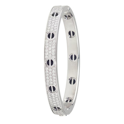 [⭐JeweliWhal]LOVE BRACELET 6.1MM DIAMOND-PAVED CERAMIC