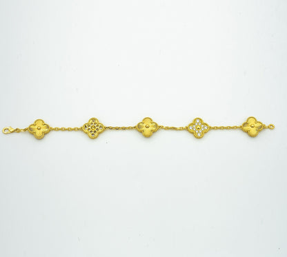 [⭐JeweliWhal] CLOVER 5 MOTIF LASER BRACELET COLLECTION