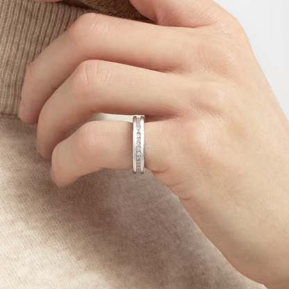 [⭐JeweliWhal]ZERO 1 ONE-BAND PAVED DIAMONDS ON THE SPIRAL RING