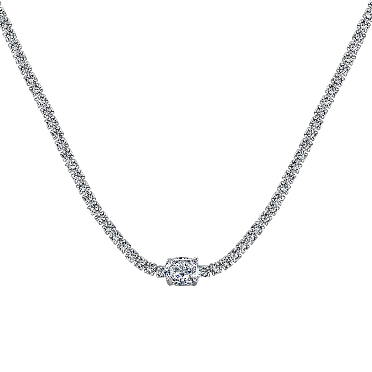 [Tonmkive Jewelry] قلادة بيضاوية لامعة بقطع 1.0 قيراط
