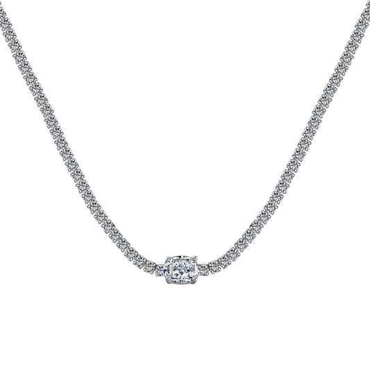 [Tonmkive Jewelry] قلادة بيضاوية لامعة بقطع 1.0 قيراط