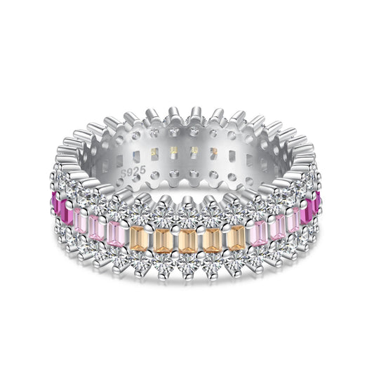 [Tonmkive Jewelry]خاتم يومي أنيق بقطع مشع وملون