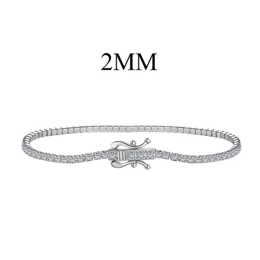 [Tonmkive Jewelry] Strahlendes, farbenfrohes Partyarmband mit rundem Schliff