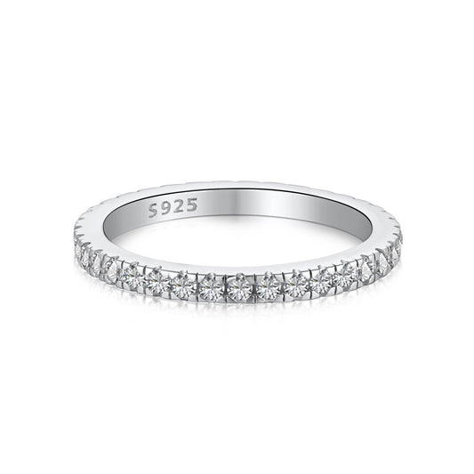 [Tonmkive Jewelry]خاتم يومي أنيق بقطع دائري متلألئ