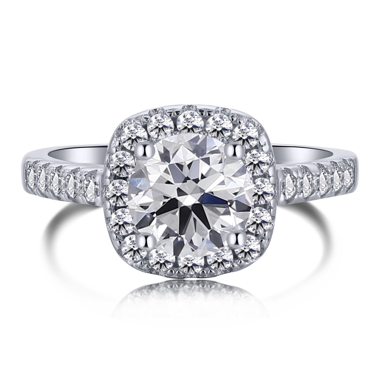 [Tonmkive Jewelry]خاتم زفاف دائري مذهل ولامع بقطع دائري