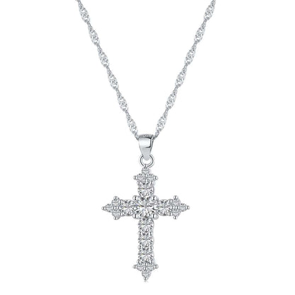 [Tonmkive Jewelry] قلادة بشكل صليب رقيق