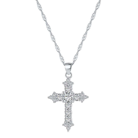 [Tonmkive Jewelry] قلادة بشكل صليب رقيق
