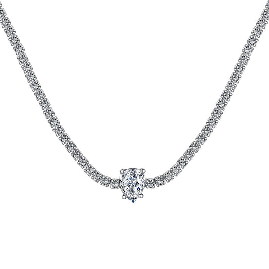 [Tonmkive Jewelry] قلادة تنس فريدة على شكل كمثرى بوزن 1.0 قيراط