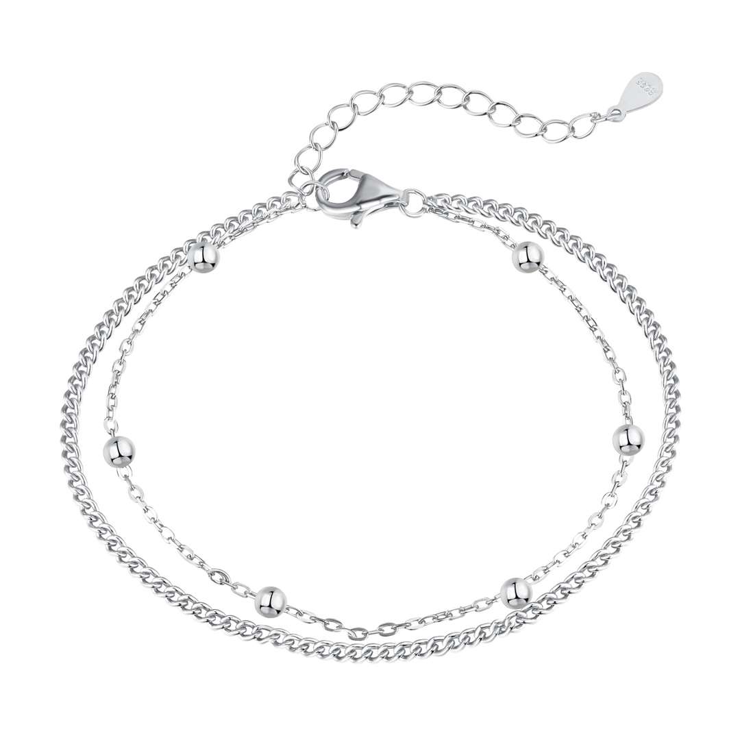 [Tonmkive Jewelry]Zartes Perlen-Doppelreihenarmband
