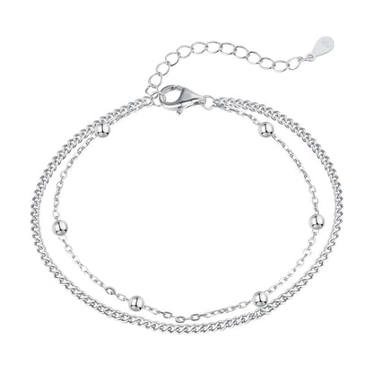 [Tonmkive Jewelry]Zartes Perlen-Doppelreihenarmband